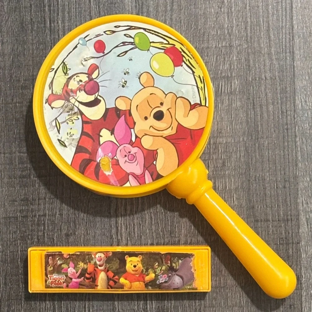💞 Disney Winnie the Pooh Musical Toy Tambourine & Harmonica Set